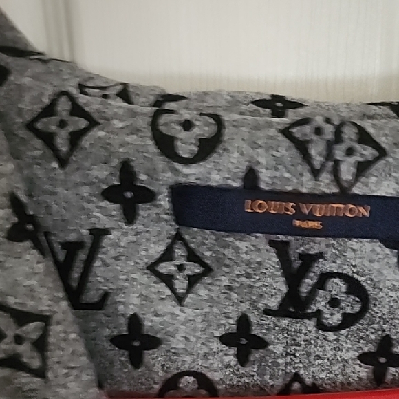 Louis Vuitton Black Coat with Gray Monogram - Picture 2 of 10